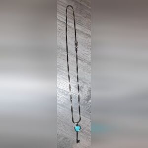 925 SS Heart Key Necklace